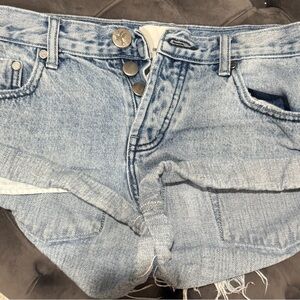 One Teaspoon Light Blue Denim Shorts